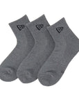 ニューエラ 3-PAIRS SOCKS / ANKLE 3-PAIRS SOCKS チャコールグレー