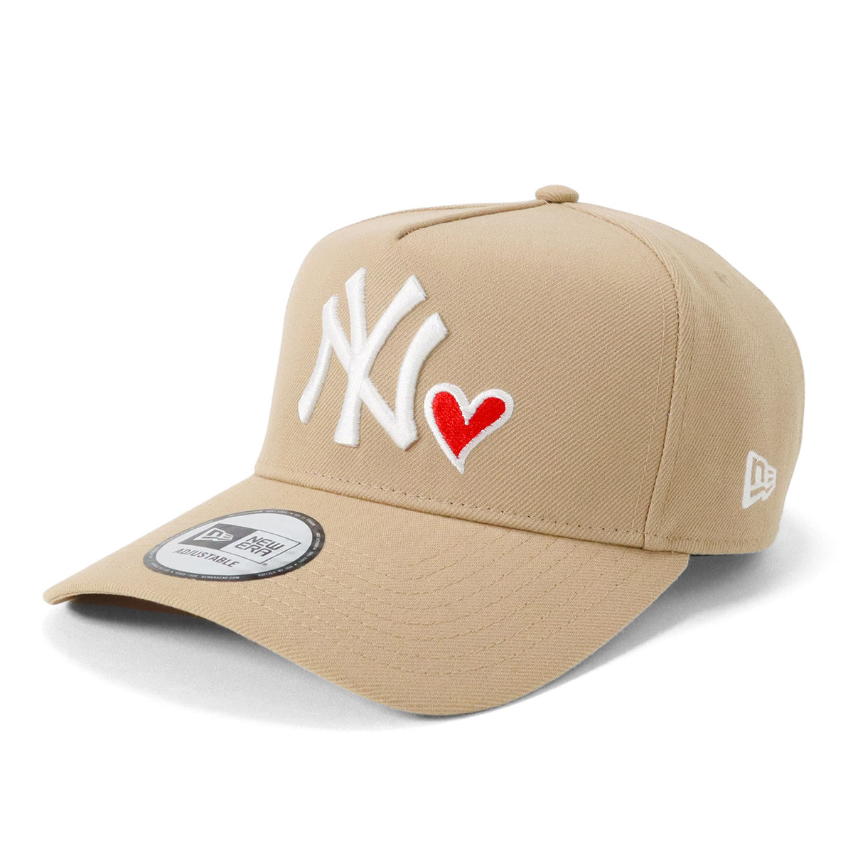 ニューエラ キャップ 9FORTY A-FRAME / LONG VISOR HEART NYキャメル