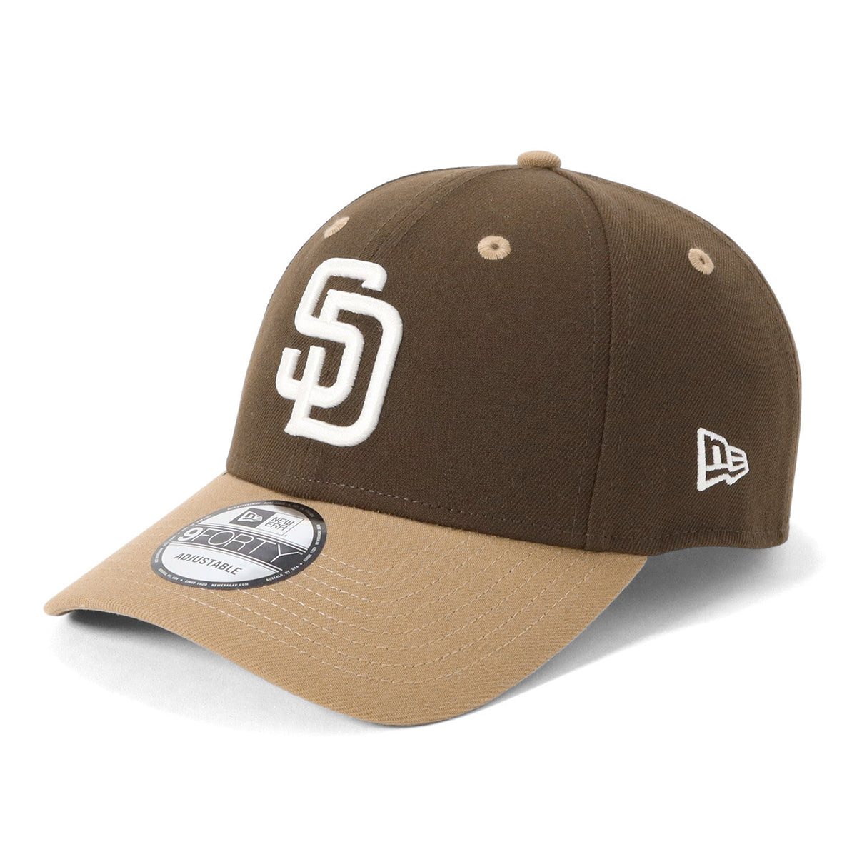 nao カーキ42 ニューエラ キャップ 9FORTY MLB 2-TONE WOVEN LABEL SDウォルナット
