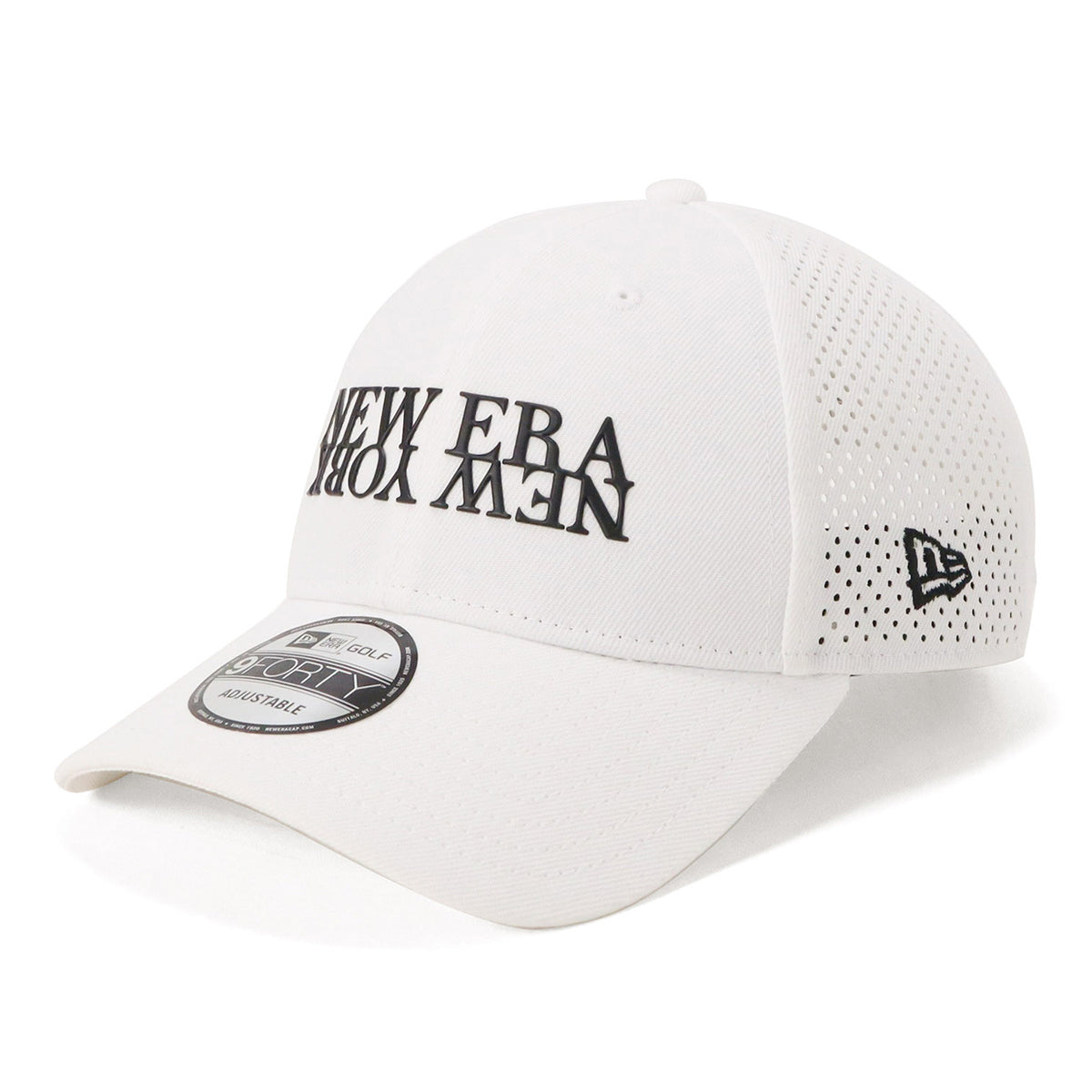 【まい】ニューエラ　ホワイト　白　NEWERA 9FORTY ニューエラ キャップ 9FORTY NEW ERA NEW YORK LASER PERFORATED