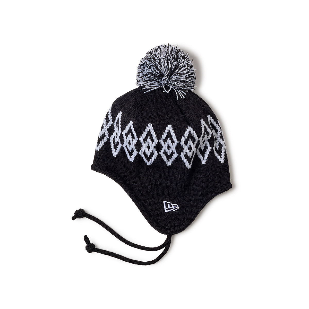 ニューエラ キャップ KID'S POM-PON KNIT / EAR FLAP ブラック