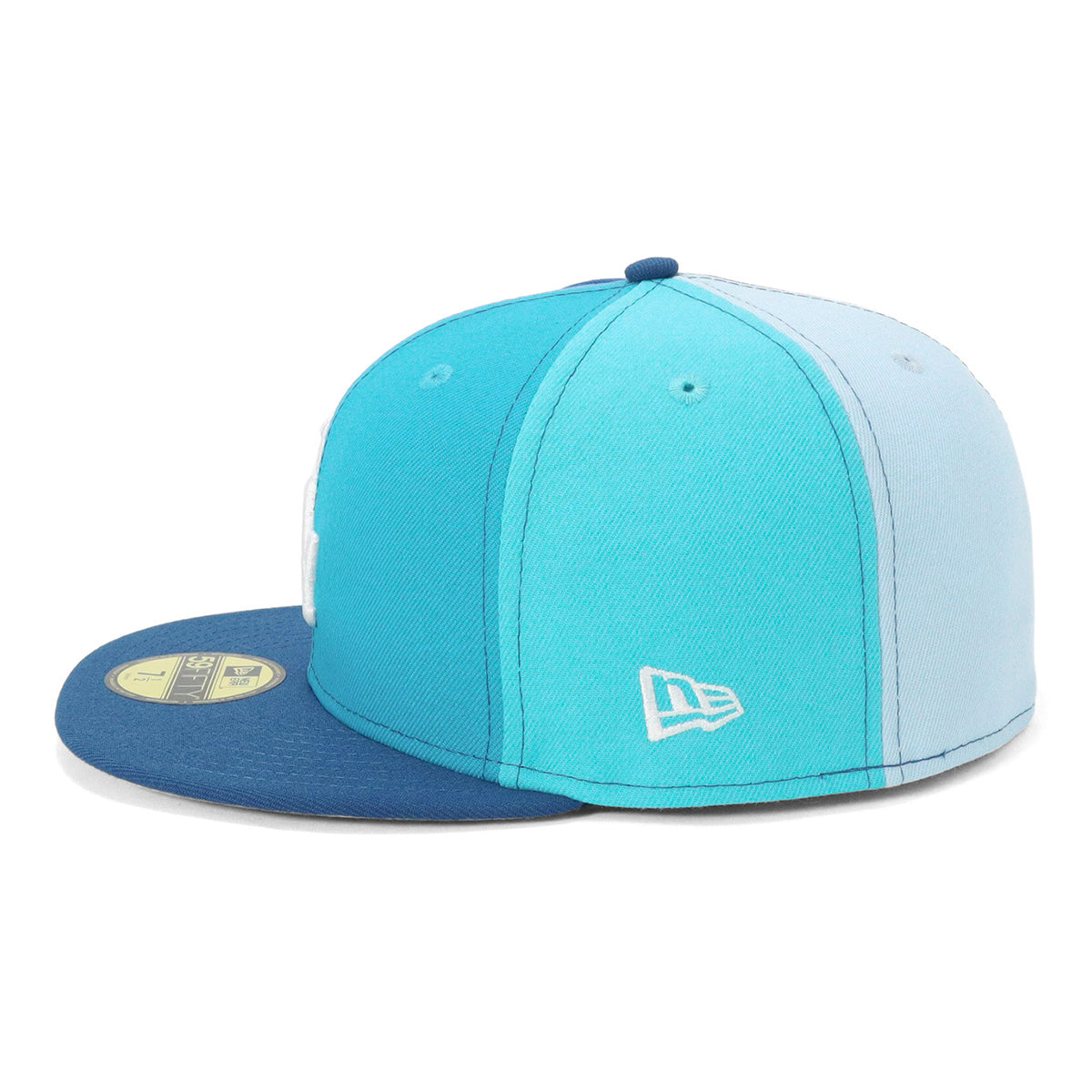 ニューエラ キャップ 59FIFTY SIDE PATCH UNDER VISOR LAブルー
