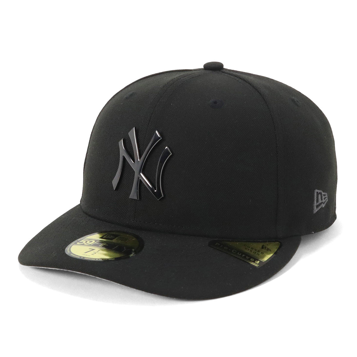 ニューエラ キャップ PRE-CURVED 59FIFTY METAL BADGE MLB NYブラック
