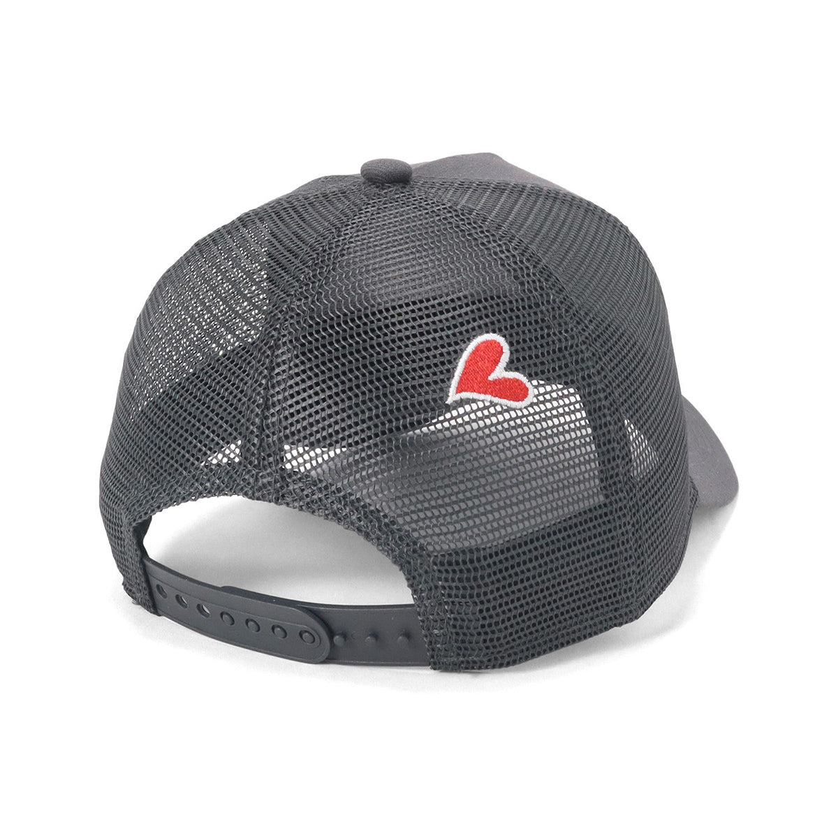 New Era LAダークグラファイトキャップ　ハート ニューエラ キャップ YOUTH 9FORTY TRUCKER HEART NYダーク