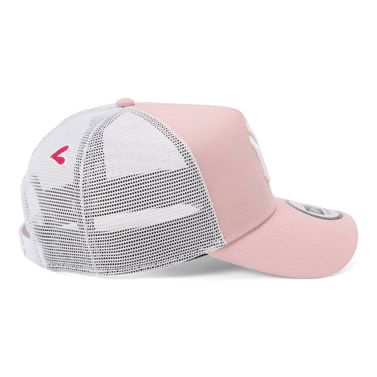 ニューエラ キャップ 9FORTY A-FRAME TRUCKER HEART NYピンク