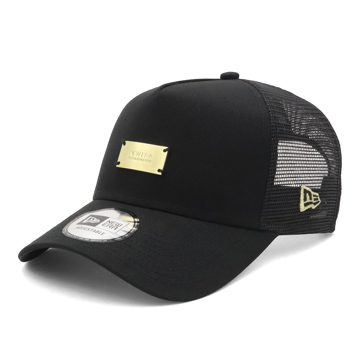 ニューエラ キャップ 9FORTY A-FRAME TRUCKER METAL PLATE ブラック