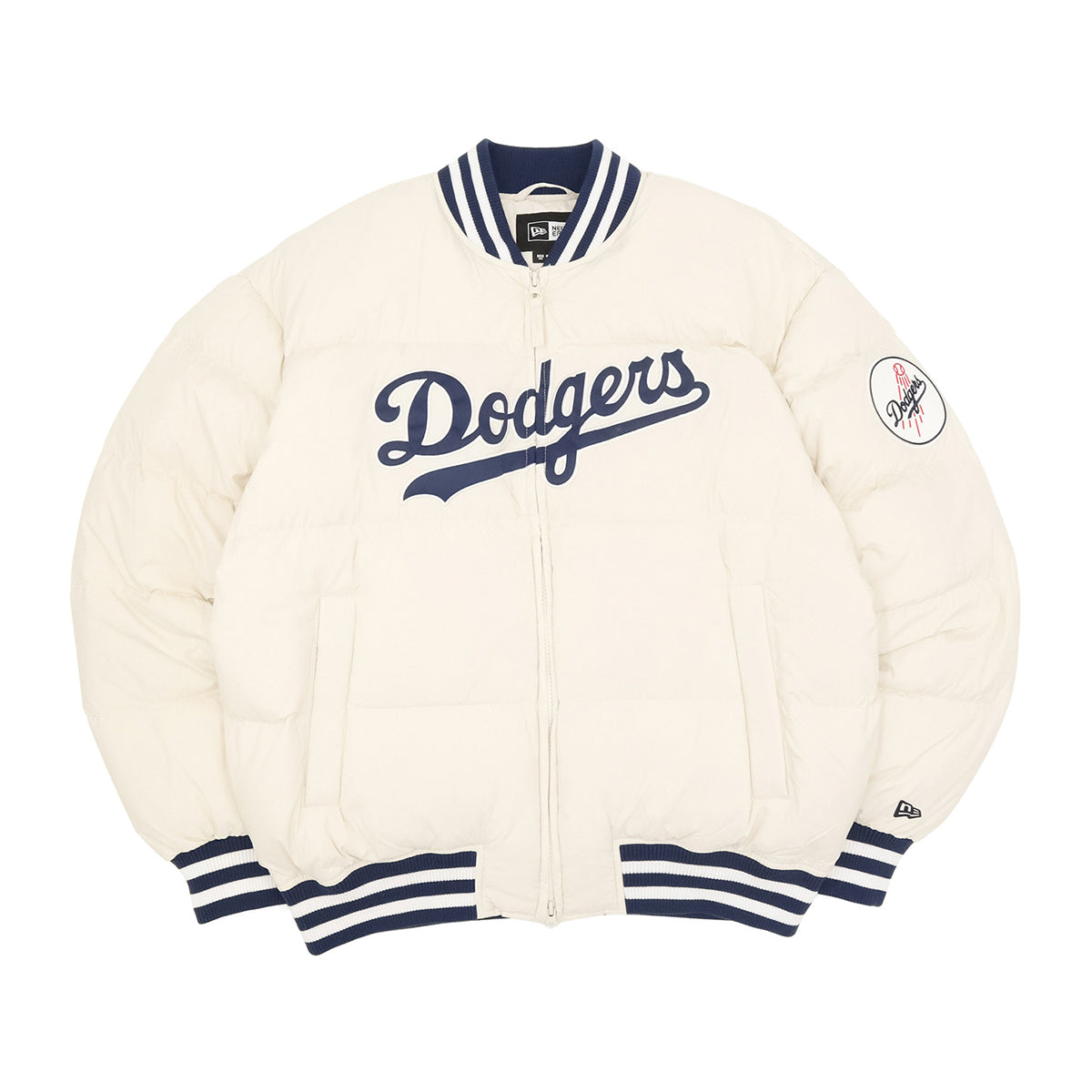ニューエラ キャップ KOR DOWN BOMBER JACKET 25 MLB LAアイボリー 