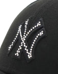 ニューエラ 9FORTY / CLOTH STRAP MLB RHINESTONE NYブラック