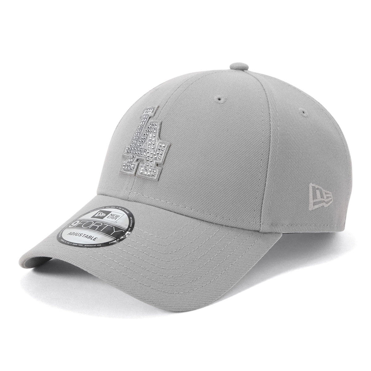 ニューエラ キャップ 9FORTY / CLOTH STRAP MLB RHINESTONE LAグレー