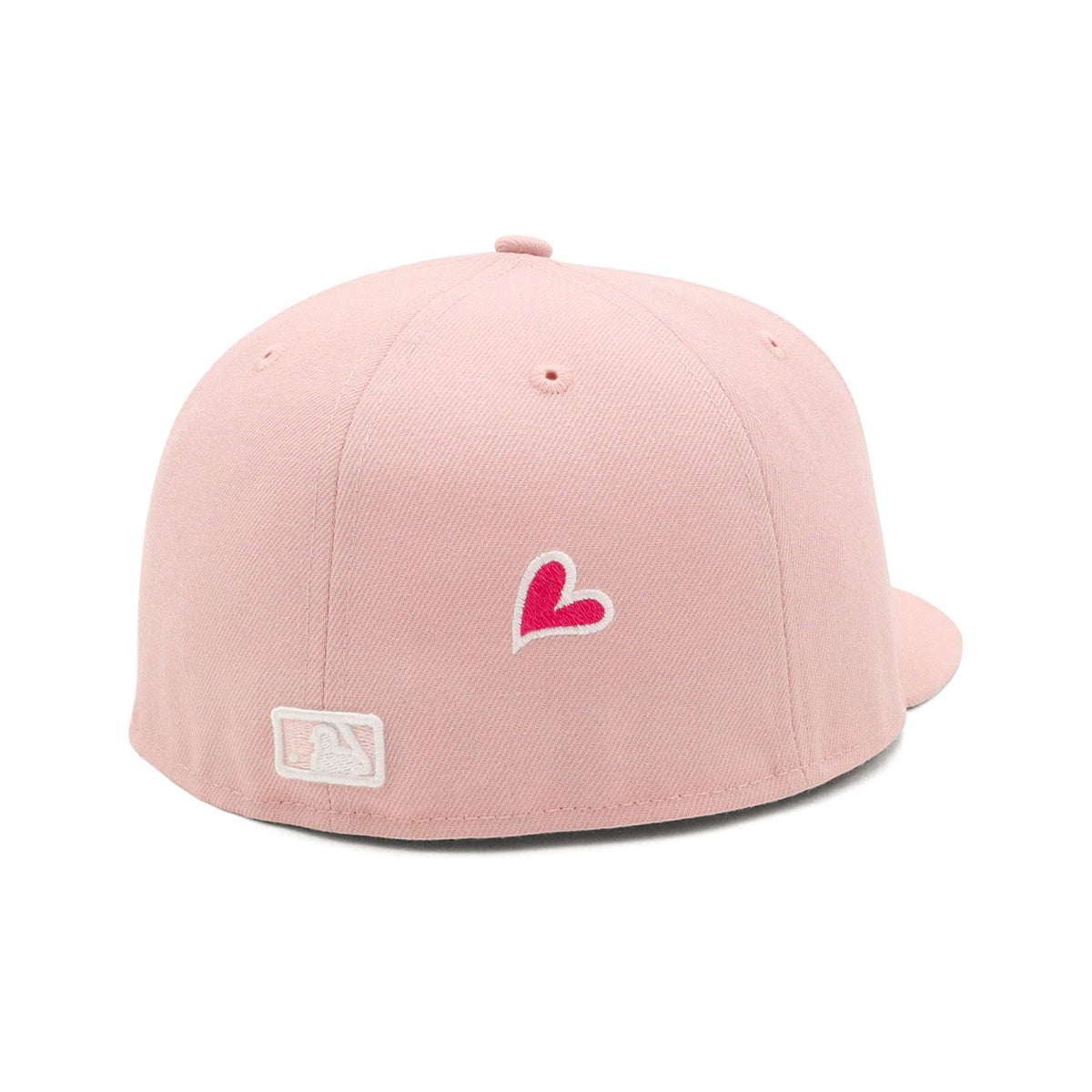 ニューエラ キャップ 59FIFTY HEART UNDER VISOR LAピンクルージュ