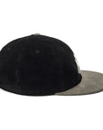 ニューエラ RETRO CROWN 9FIFTY FLAT VISOR MLB 8W CORDUROY NYブラック/グレー