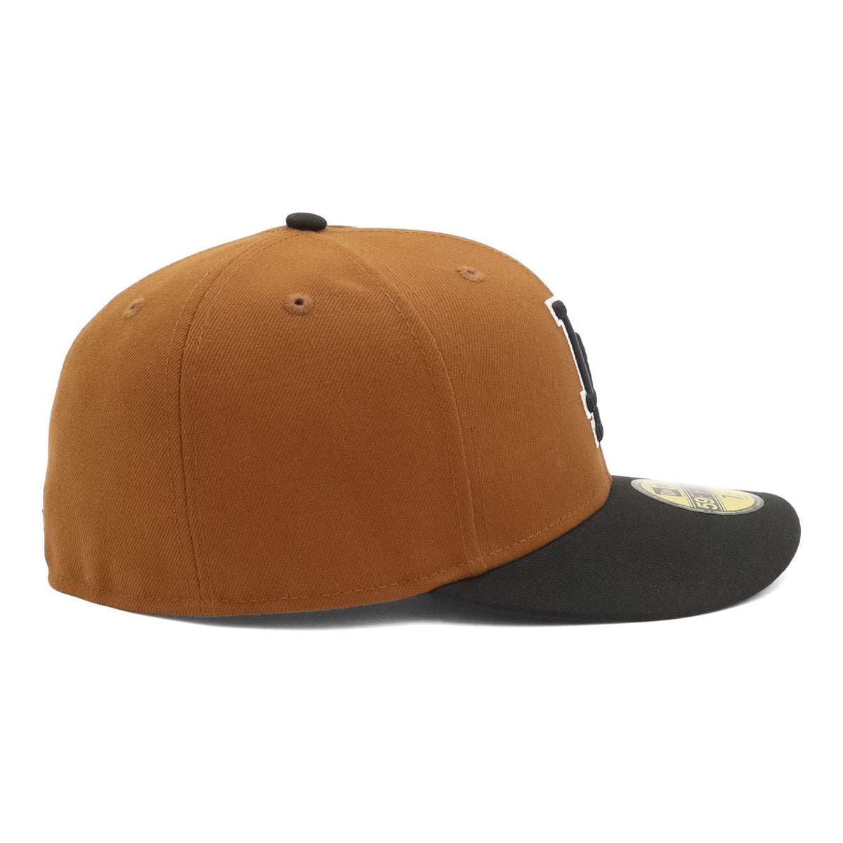 ニューエラ キャップ PRE-CURVED 59FIFTY 2-TONE LAブラウン/ブラック