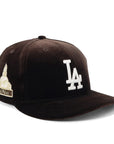 ニューエラ PRE-CURVED 59FIFTY VELVET LAブラウン