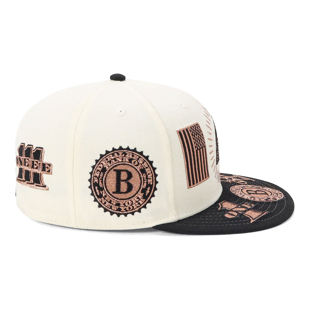 ニューエラ キャップ 59FIFTY DOLLAR ALL OVER UNDER VISOR クローム