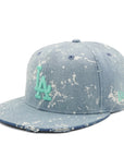 ニューエラ 59FIFTY SPLASH PAINT DENIM LA・Wデニム/ブルーT
