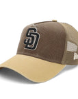 ニューエラ 9FORTY A-FRAME TRUCKER / CLOTH STRAP 2-TONE SDブラウン/カーキ