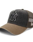 ニューエラ 9FORTY A-FRAME TRUCKER / CLOTH STRAP 2-TONE NYブラック/ブラウン