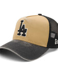 ニューエラ 9FORTY A-FRAME TRUCKER / CLOTH STRAP 2-TONE LAカーキ/ブラック