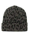 ニューエラ BASIC CUFF KNIT GRAPHIC NYダークグレーレオパード