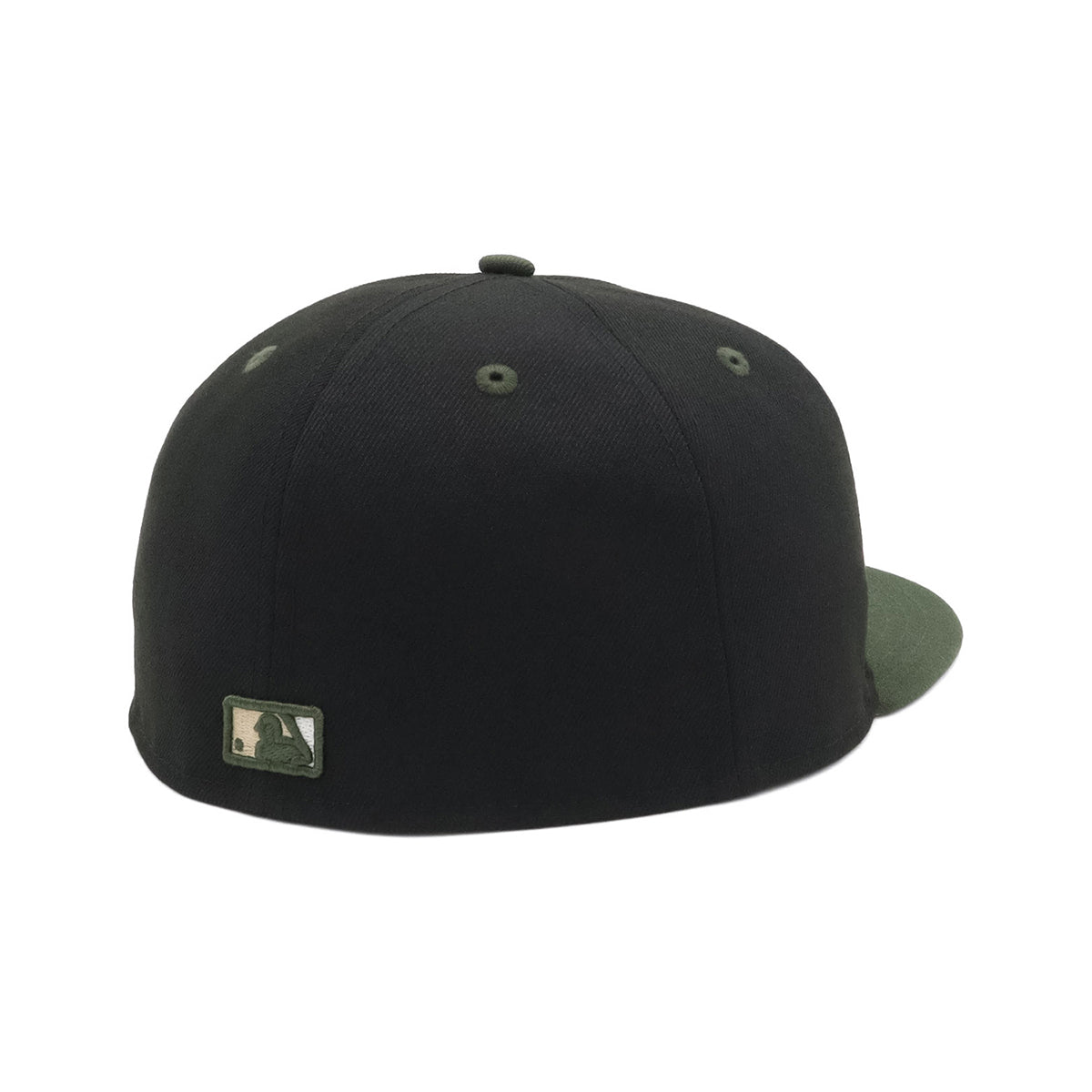オリーブとブラック ニューエラ キャップ 59FIFTY 2-TONE UNDER VISOR BOSブラック