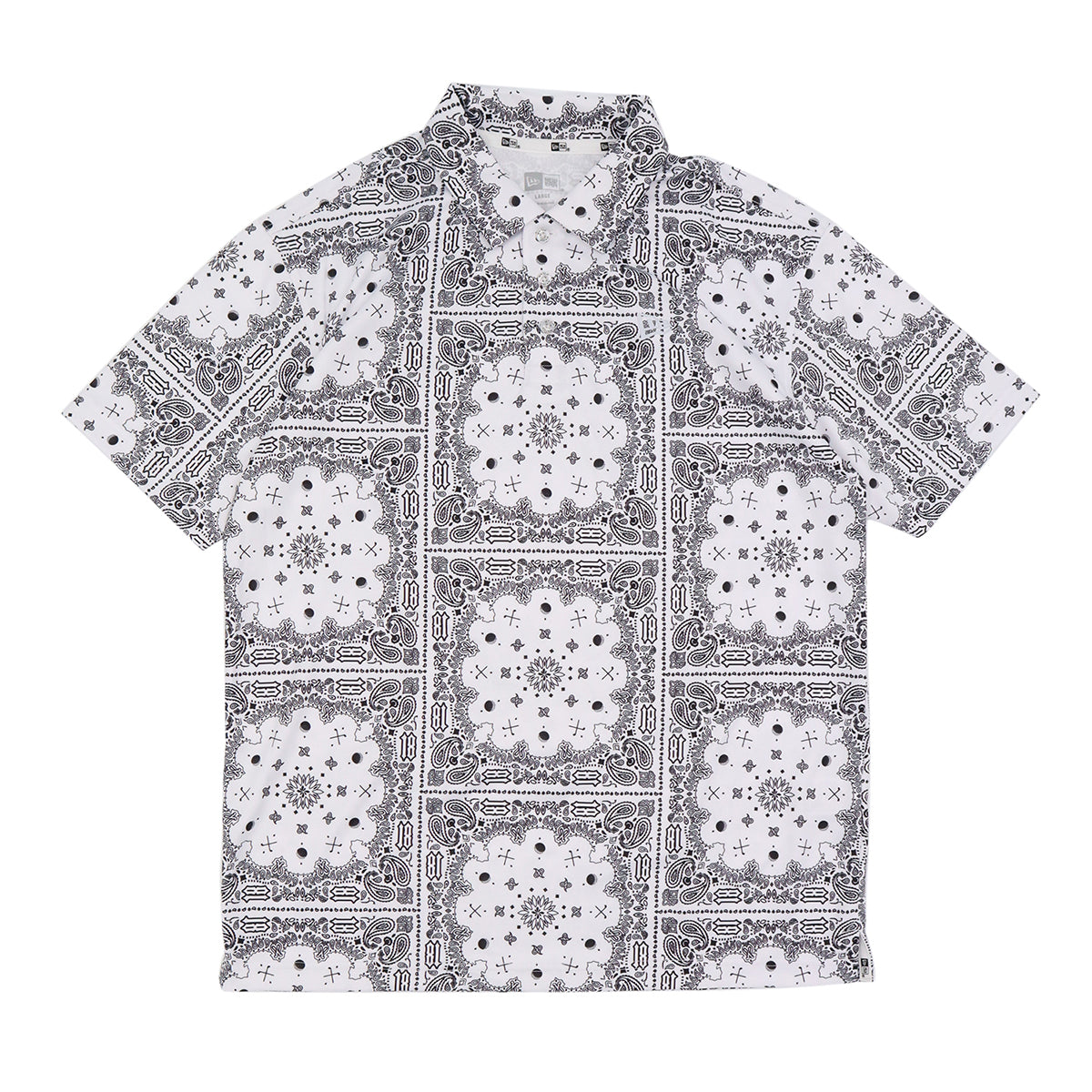 ニューエラ TECH POLO SHIRT SEASON GRAPHIC ホワイトペイズリー