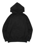 ニューエラ SUEDE PULLOVER HOODIE SCRIPT LOGO BOX LOGO LEATHER PATCH ブラック・ダークグレー