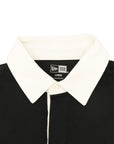 ニューエラ L/S RUGBY SHIRT 23 ブラック・ダークグリーン