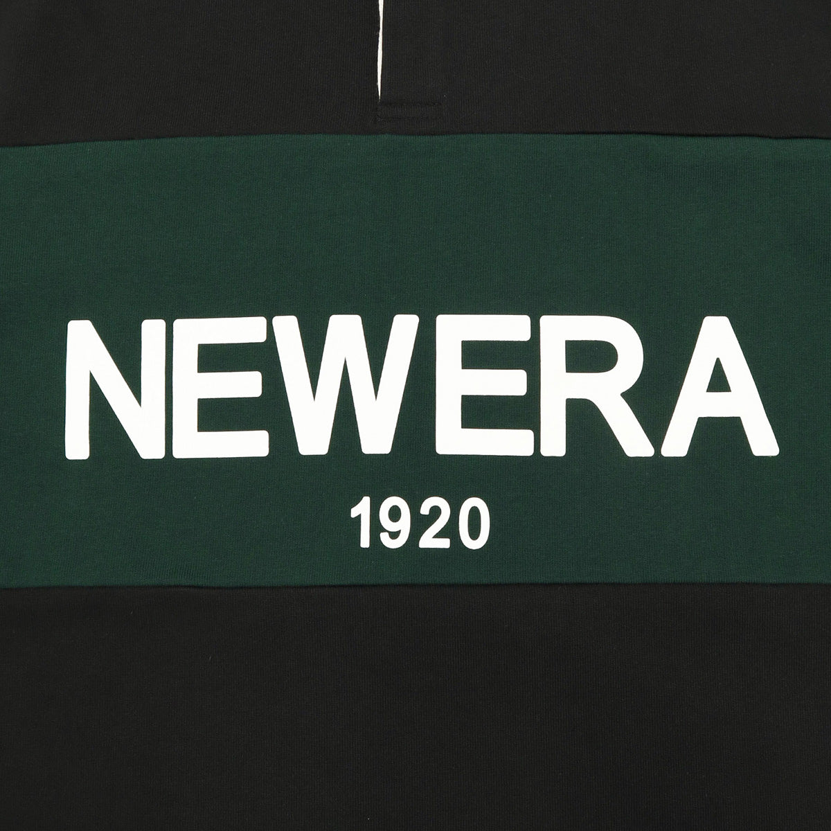 ニューエラ L/S RUGBY SHIRT 23 ブラック・ダークグリーン