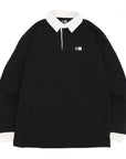 ニューエラ L/S RUGBY SHIRT 23 BOX LOGO ブラック