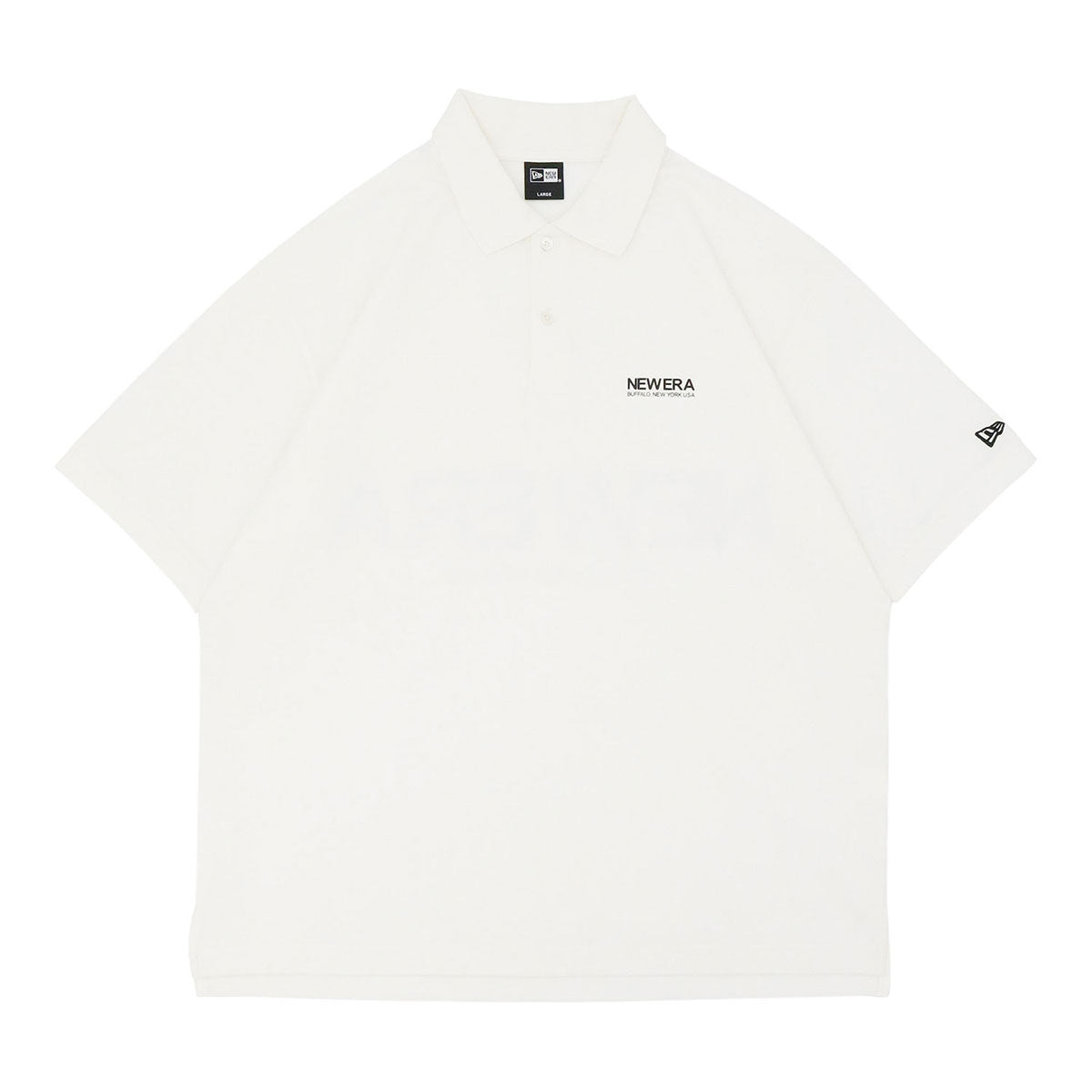 ニューエラ S/S OVERSIZED POLO SHIRT THE ORIGIN ホワイト