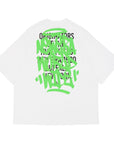 ニューエラ S/S OVERSIZED COTTON TEE 24 GRAFFITI ホワイト/ネオングリーン
