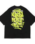 ニューエラ S/S OVERSIZED COTTON TEE 24 GRAFFITI ブラック/ネオンイエロー