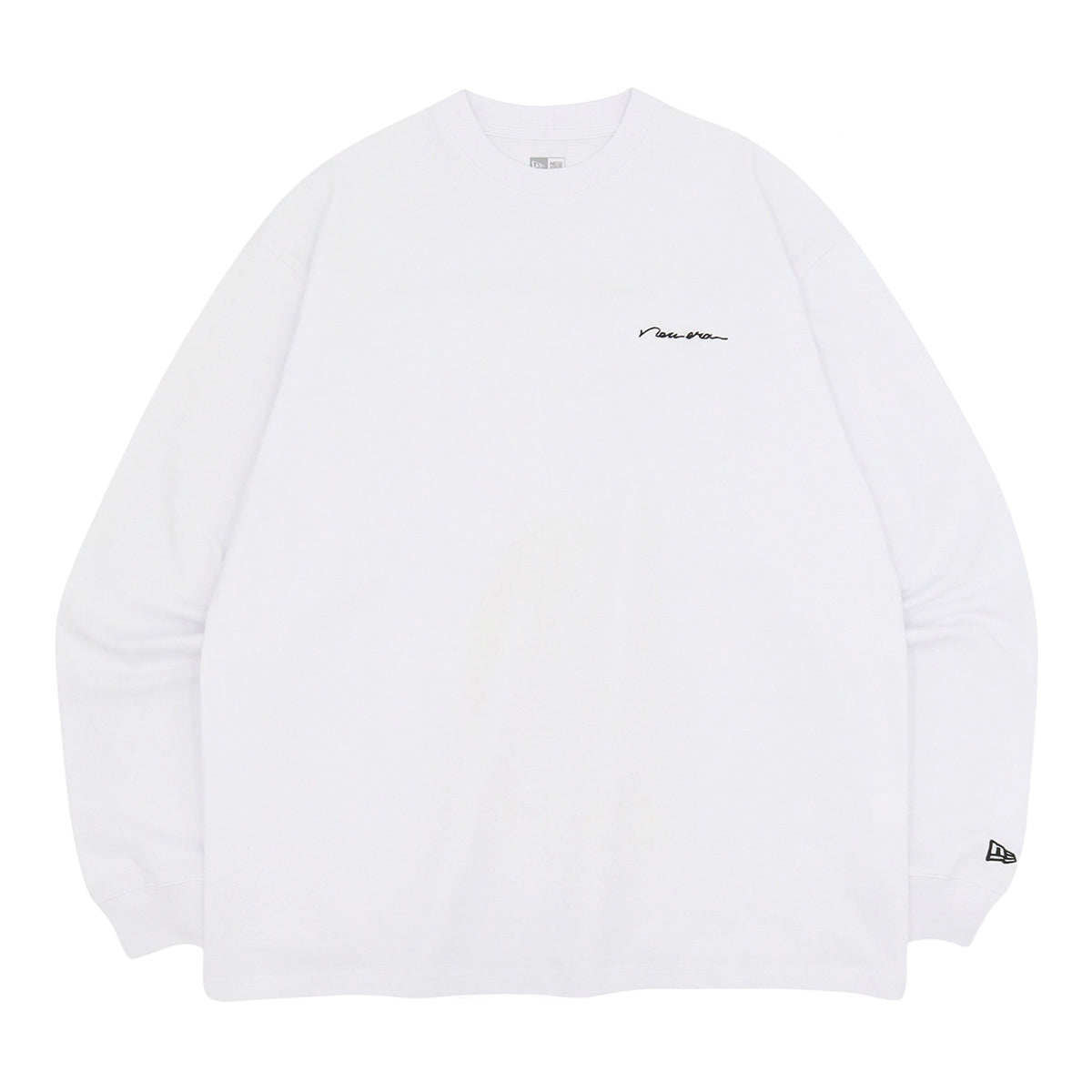 ニューエラ L/S OVERSIZED COTTON TEE 23 HANDWRITTEN LOGO ホワイト