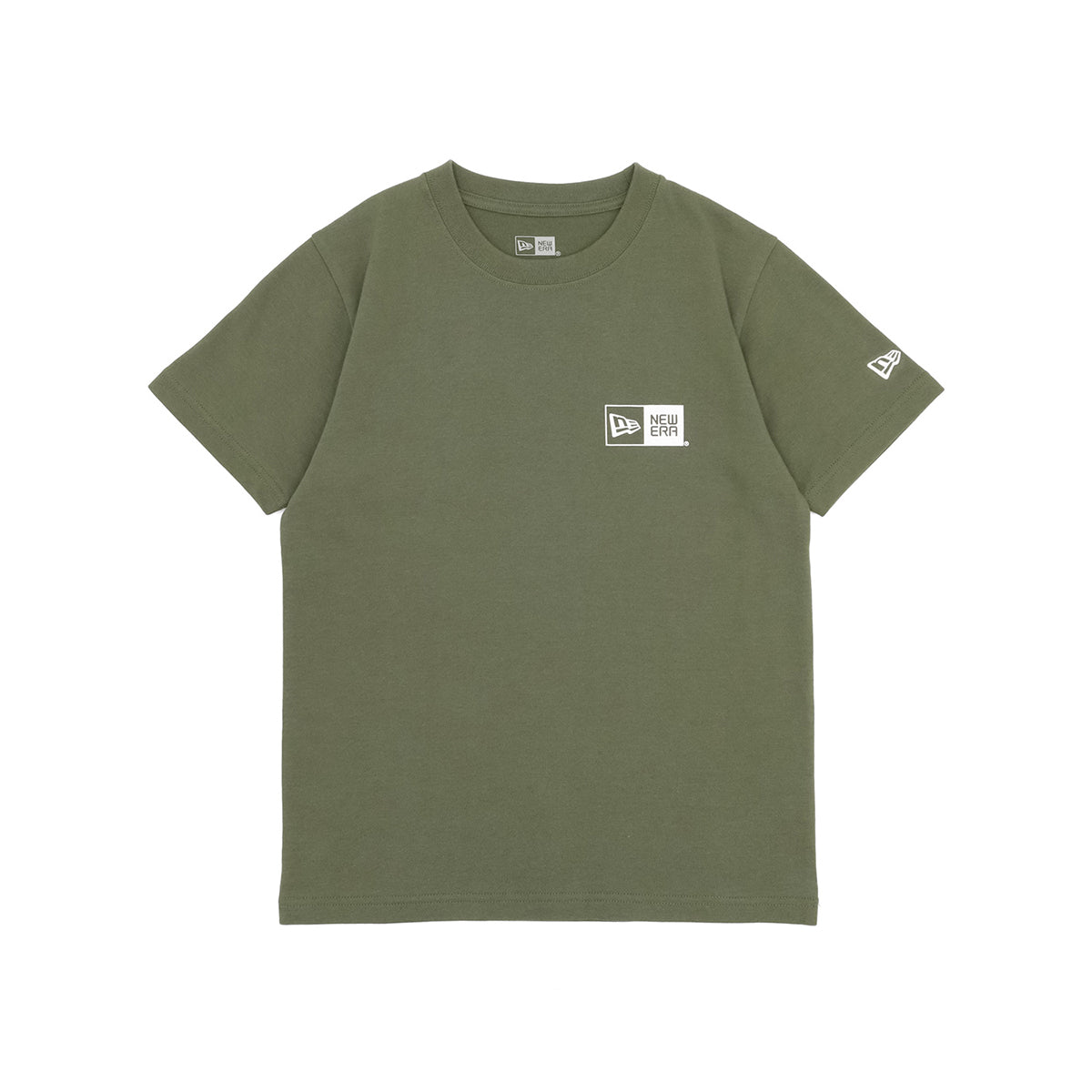 ニューエラ YOUTH S/S COTTON TEE BOX LOGO ニューオリーブ