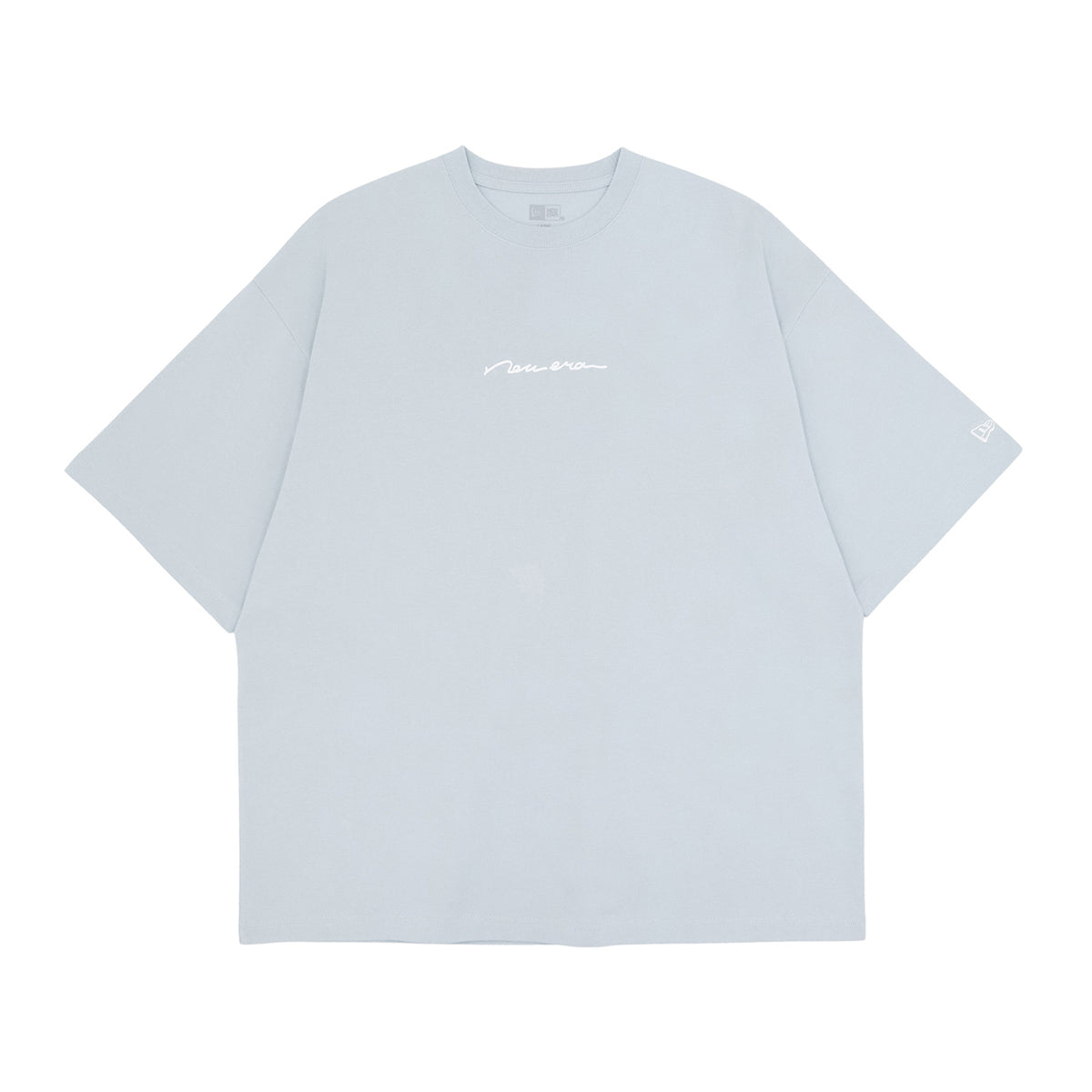 ニューエラ S/S OVERSIZED COTTON TEE 24 HANDWRITTEN LOGO スノーグレー