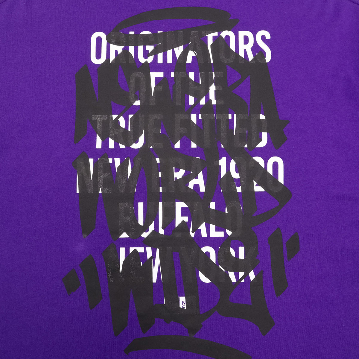 ニューエラ S/S OVERSIZED COTTON TEE 24 GRAFFITI トゥルーパープル/ブラック