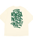ニューエラ S/S OVERSIZED COTTON TEE 24 GRAFFITI オフホワイト/ダークグリーン