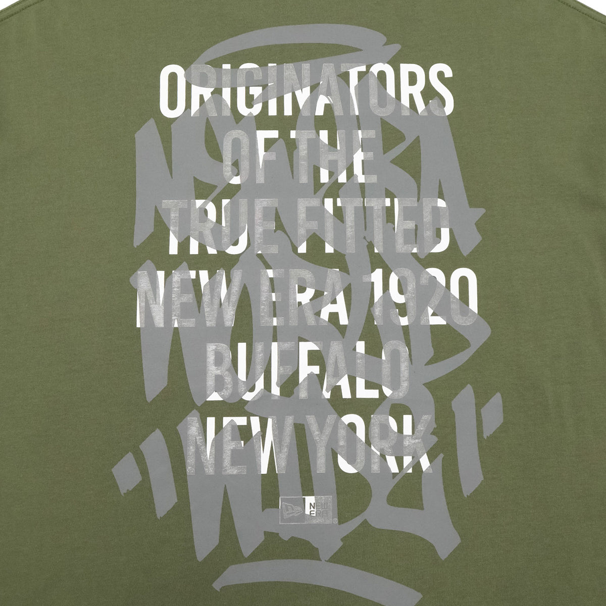 ニューエラ S/S OVERSIZED COTTON TEE 24 GRAFFITI ニューオリーブ/グラファイト