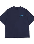 ニューエラ S/S OVERSIZED COTTON TEE 24 GRAFFITI ネイビー/ホワイト/ブルー