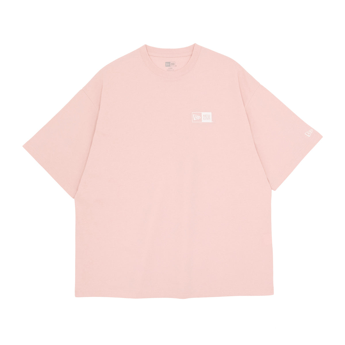 ニューエラ S/S OVERSIZED COTTON TEE 24 BOX LOGO ピンクルージュ/ホワイト
