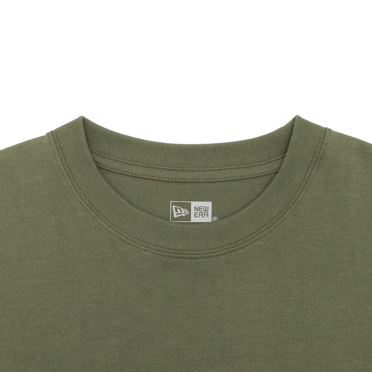 ニューエラ S/S OVERSIZED COTTON TEE 24 BOX LOGO ニューオリーブ/ホワイト