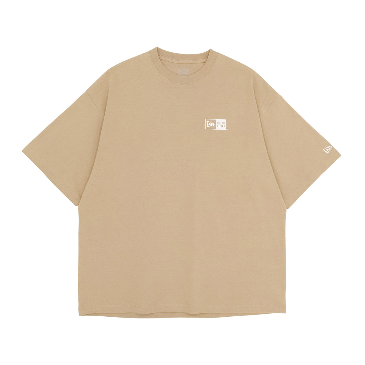 ニューエラ S/S OVERSIZED COTTON TEE 24 BOX LOGO キャメル/ホワイト