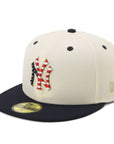 ニューエラ 59FIFTY SIDE PATCH 2-TONE UNDER VISOR NYクローム