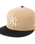 別注 ニューエラ 59FIFTY CORDUROY 2-TONE NYベージュ/ブラック