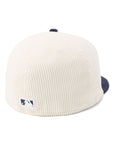 別注 ニューエラ 59FIFTY CORDUROY 2-TONE LAアイボリー/ネイビー