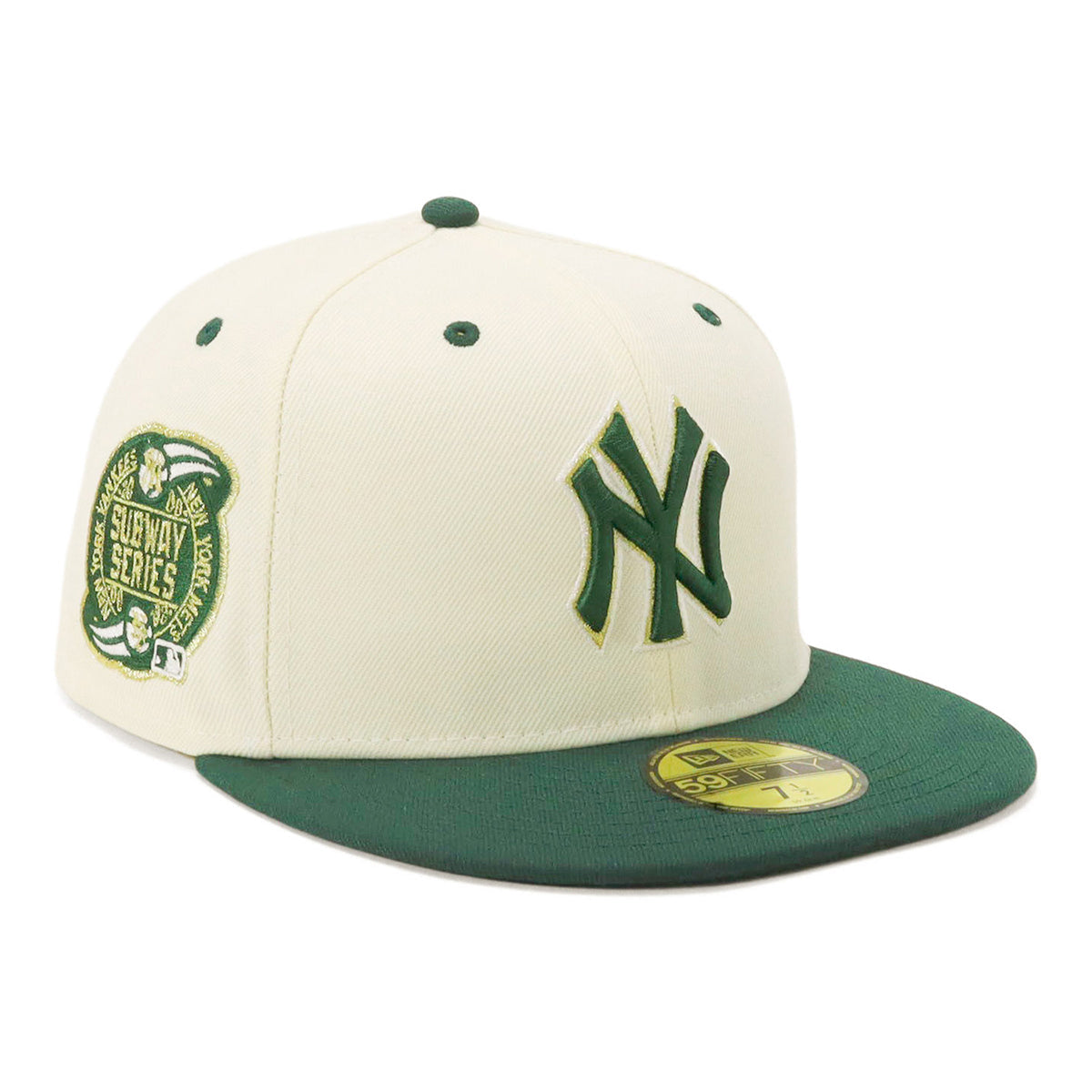 ニューエラ キャップ 59FIFTY SIDE PATCH 2-TONE NYクローム/Dグリーン