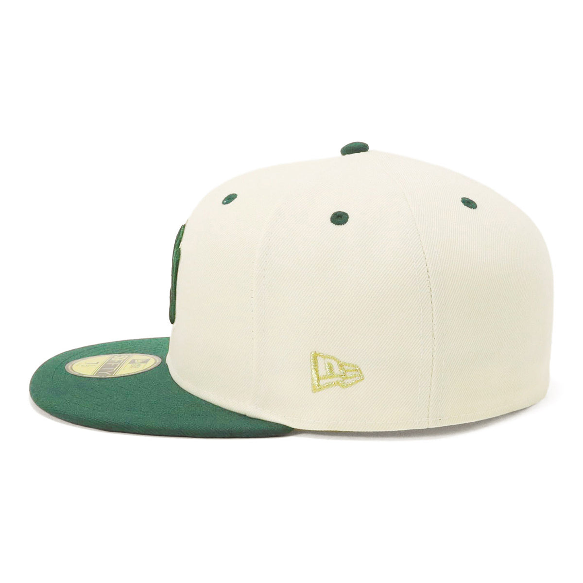 ニューエラ 59FIFTY SIDE PATCH 2-TONE NYクローム/Dグリーン