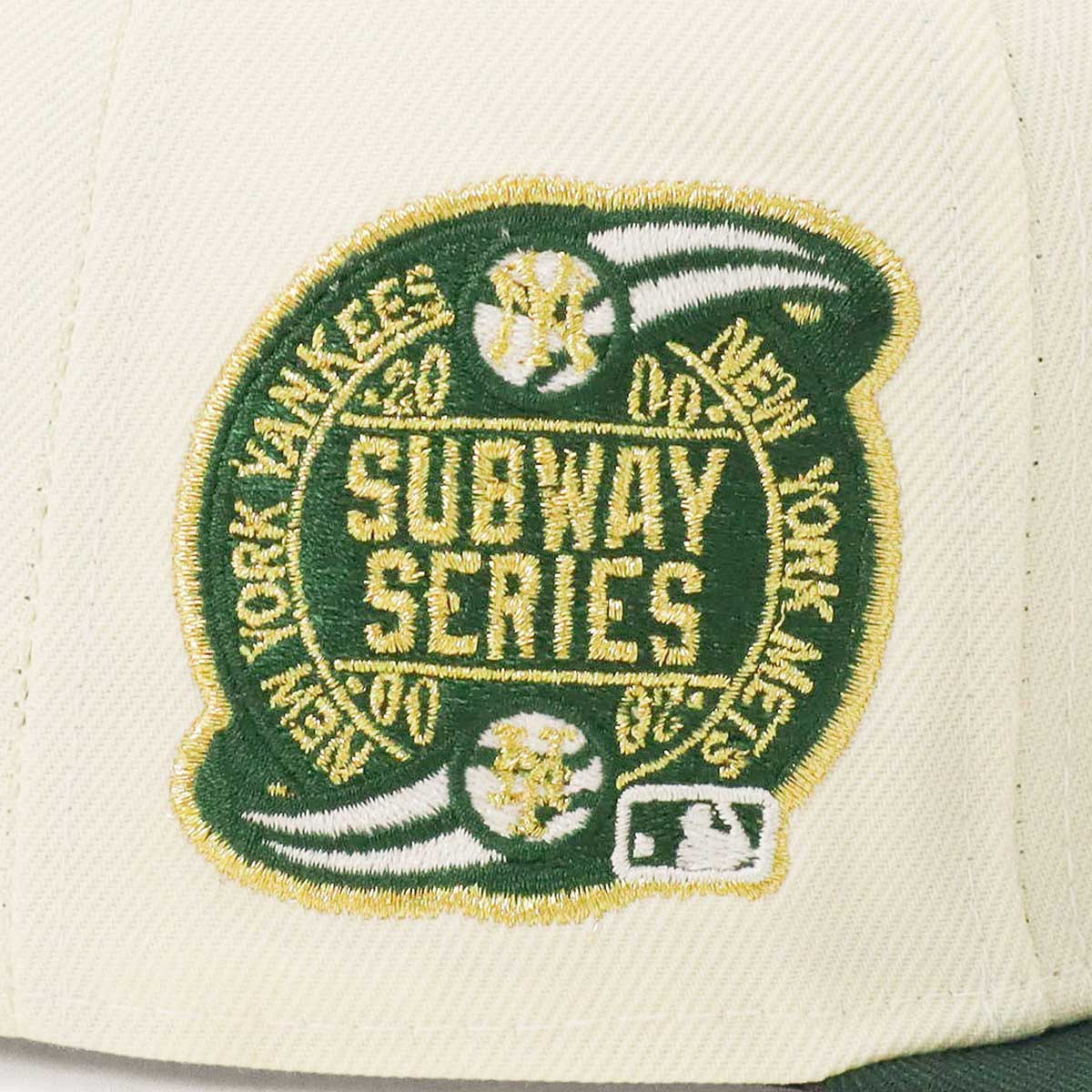 ニューエラ 59FIFTY SIDE PATCH 2-TONE NYクローム/Dグリーン