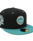 ニューエラ 59FIFTY SIDE PATCH 2-TONE UNDER VISOR CUBブラック/ティール
