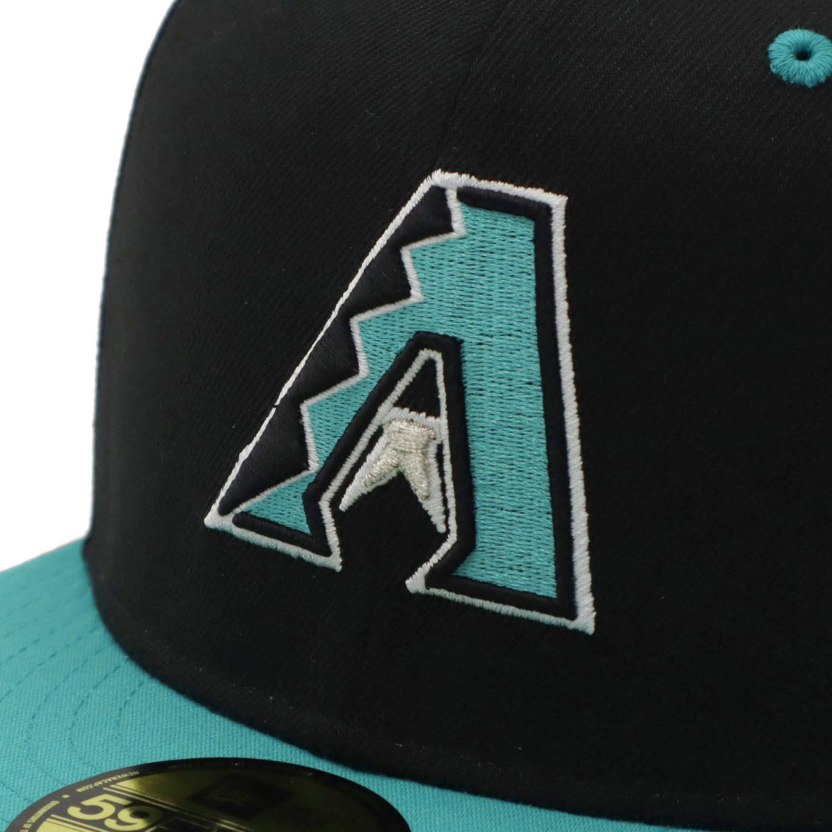ニューエラ 59FIFTY SIDE PATCH 2-TONE UNDER VISOR ARIブラック/ティール